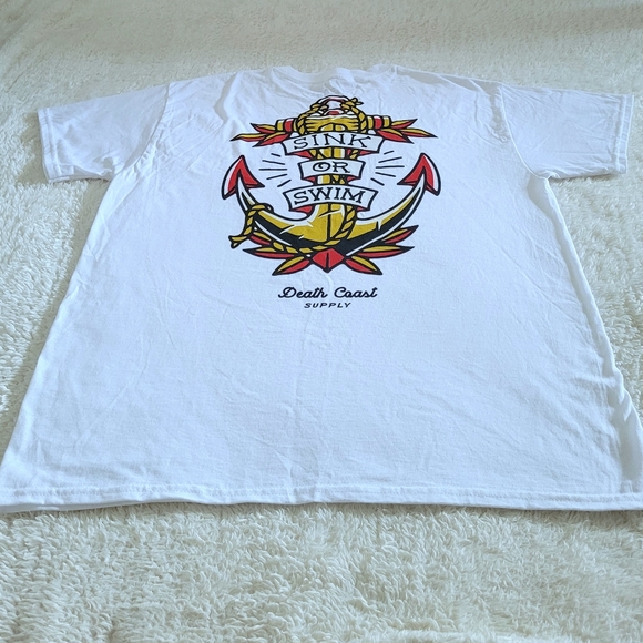 Death☠️ Coast Supply "Sink or Swim" Graphic Tee👕 - NWOT - Picture 13 of 13